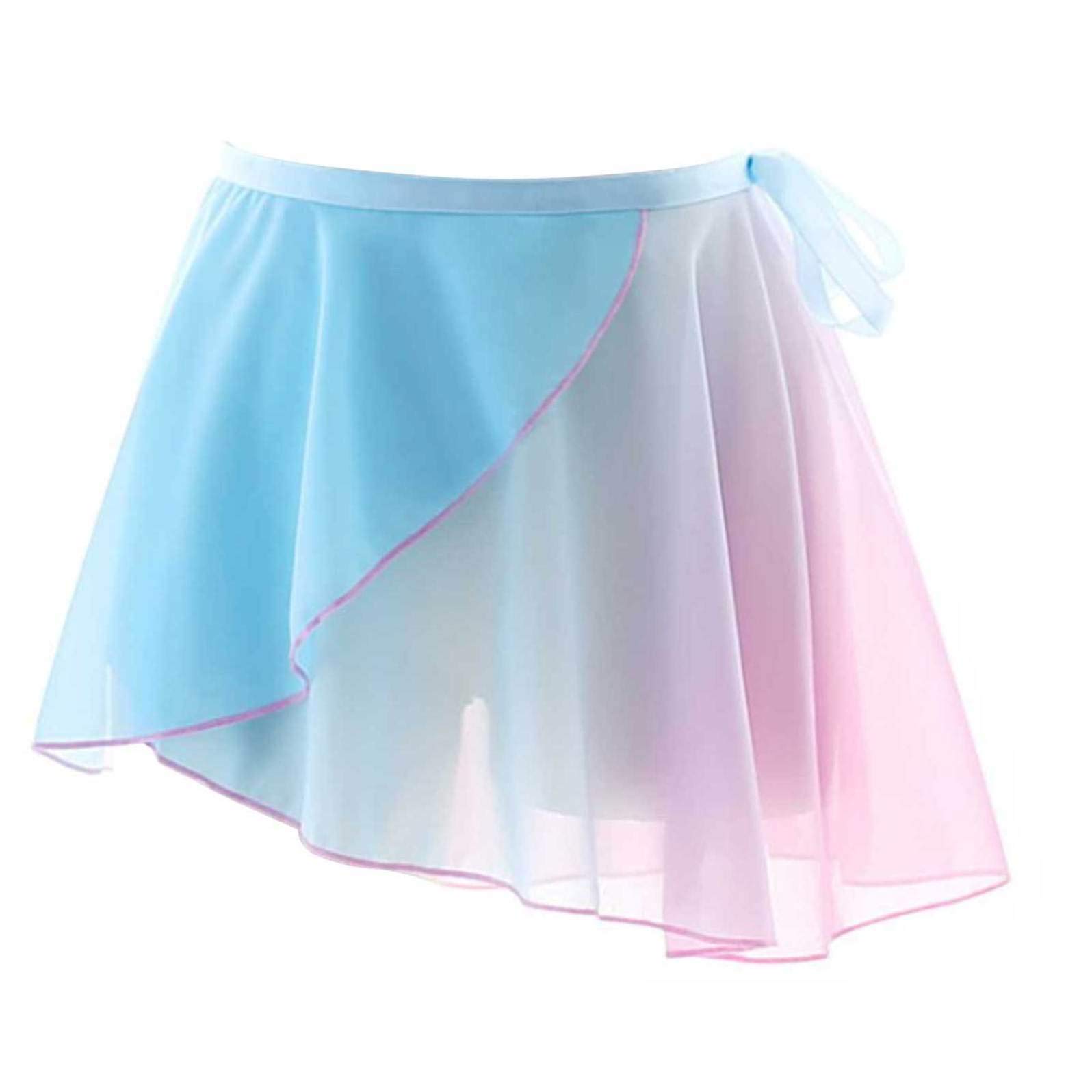 Aislor Women's Classic Ballet Wrap Skirt - Gradient Chiffon Dance Skirt with Adjustable Waist Tie for Ballet, Jazz, Contemporary Dance & Performance