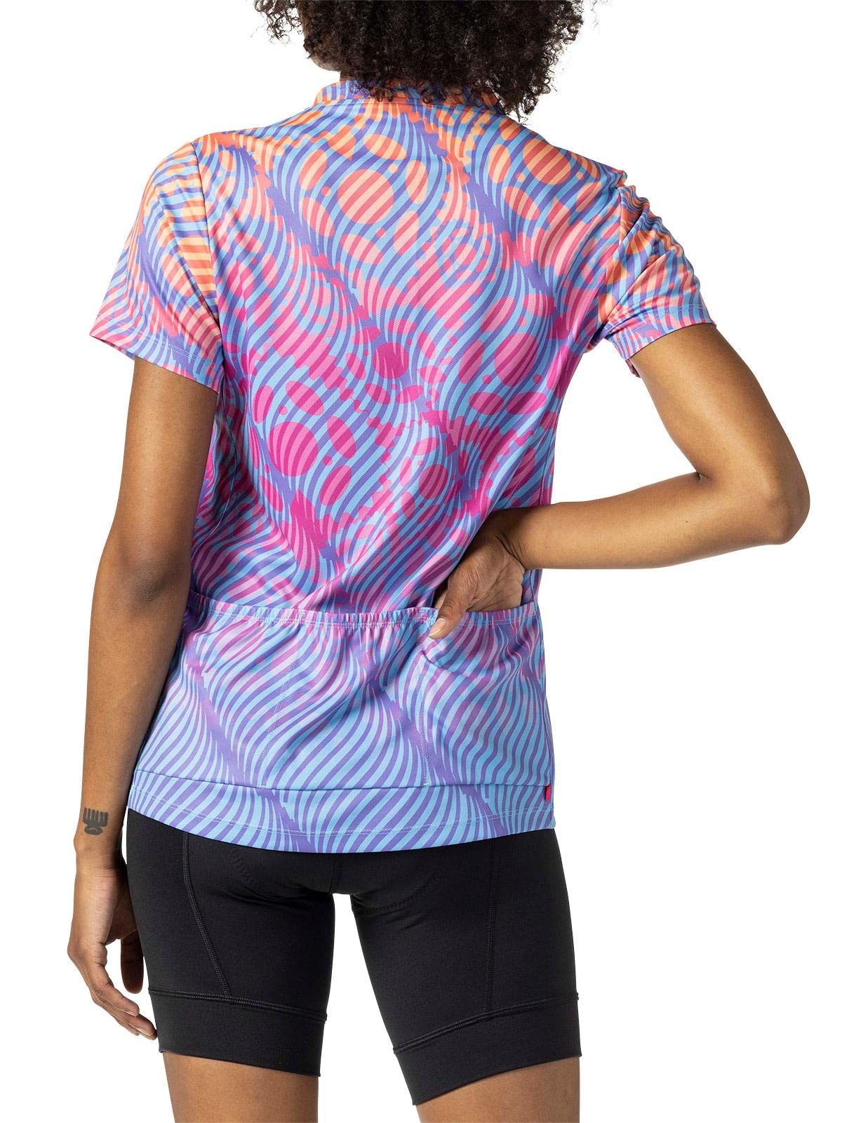 Women's Terry Cycling Jersey - UPF 50+ Short Sleeve Bike Top for Summer Riding | Activewear for Road & Mountain Biking | Regular & Plus Sizes Available | Perfect for Outdoor Cycling, Commuting & Fitness Training