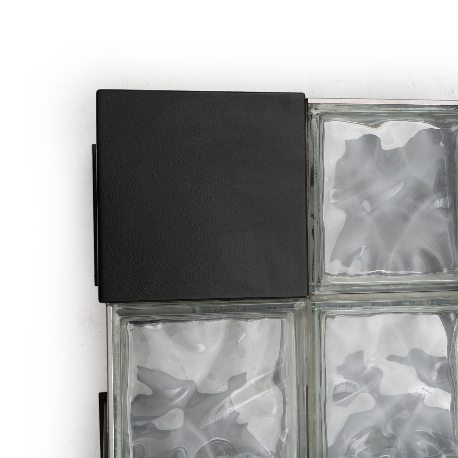 Modern Black & Glass Block Side Table - Stylish End Table for Living Room, Bedroom, or Office - Perfect for Small Spaces & Home Decor
