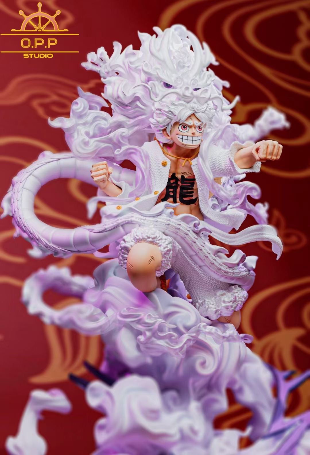 OPPS Studio Dragon Year Nika Luffy One Piece Anime Figure - Perfect for Anime Collectors, Home Decor, and Gift Giving