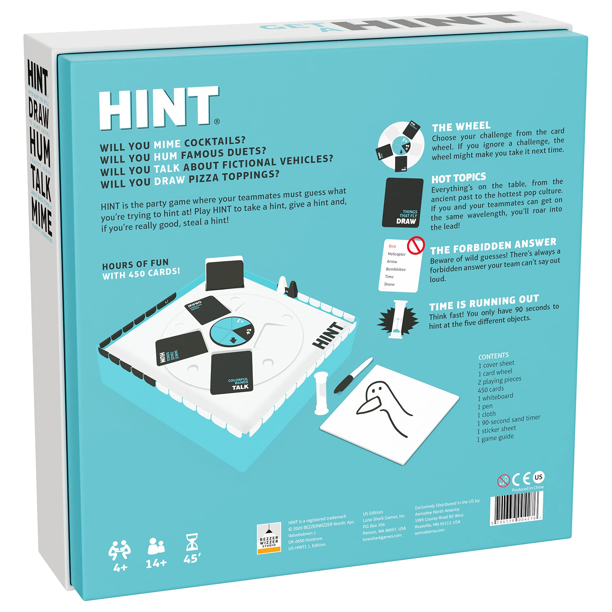 HINT Party Game (US Edition) - Fun & Creative Board Game for Family Game Night, Ages 14+, 4+ Players, 45 Min Playtime | Perfect for Parties, Team Building & Social Gatherings | Made by Bezzerwizzer