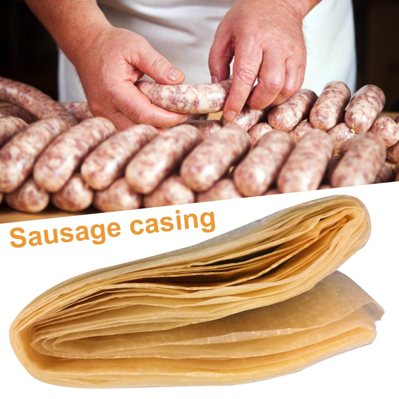 Premium Edible Sausage Casings for Homemade Sausage & Ham - Natural Drying Sausage Skins - Perfect for Kitchen, BBQ, Charcuterie & Food Preservation