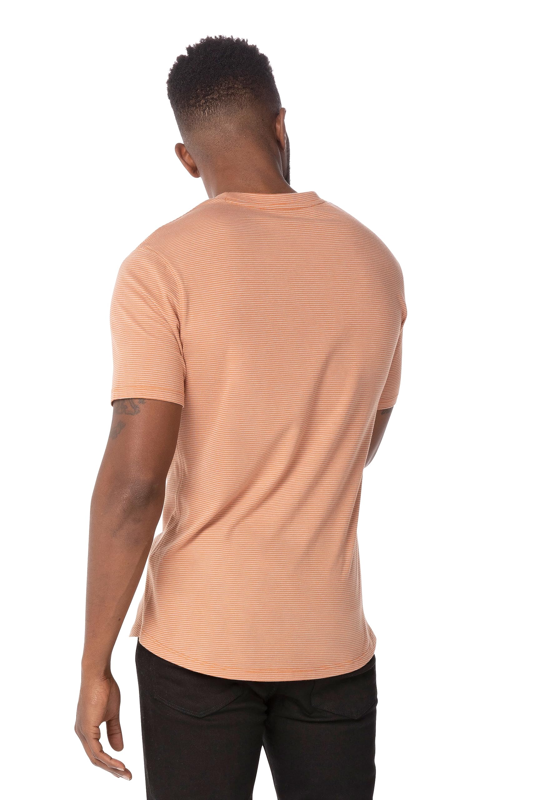 Chef Works Men's Striped Cotton T-Shirt - Comfortable Workwear for Chefs & Kitchen Staff | Restaurant Uniform & Professional Cooking Apparel