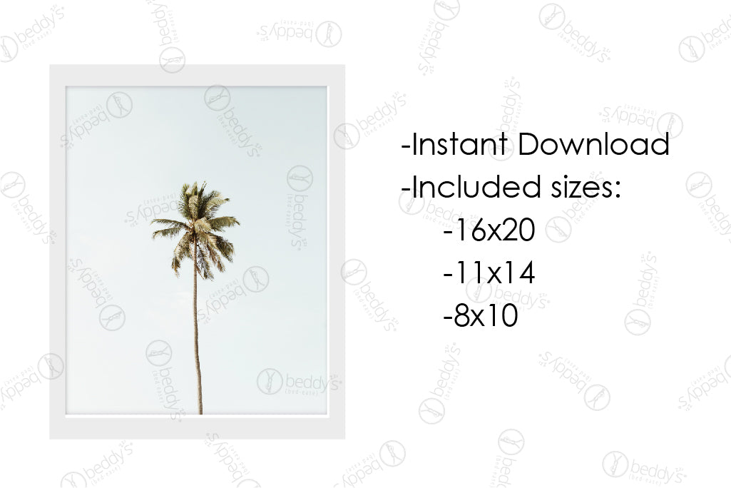 Island Vibes Digital Art Print - Tropical Beach Wall Decor for Home & Office - Perfect for Boho, Coastal, and Vacation Themed Spaces