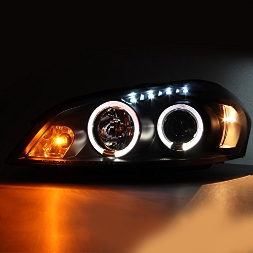 AKKON Black Smoked LED Halo Headlights & LED Tail Lights for 2006-2013 Chevy Impala - Upgrade Your Car Lighting for Night Driving & Enhanced Style