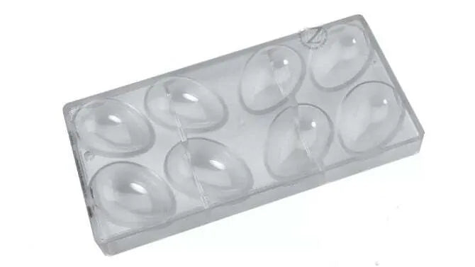 8-Cavity Polycarbonate Chocolate Egg Mold for Easter, Halloween, Christmas - Perfect for DIY Candy Making, Baking, and Holiday Treats