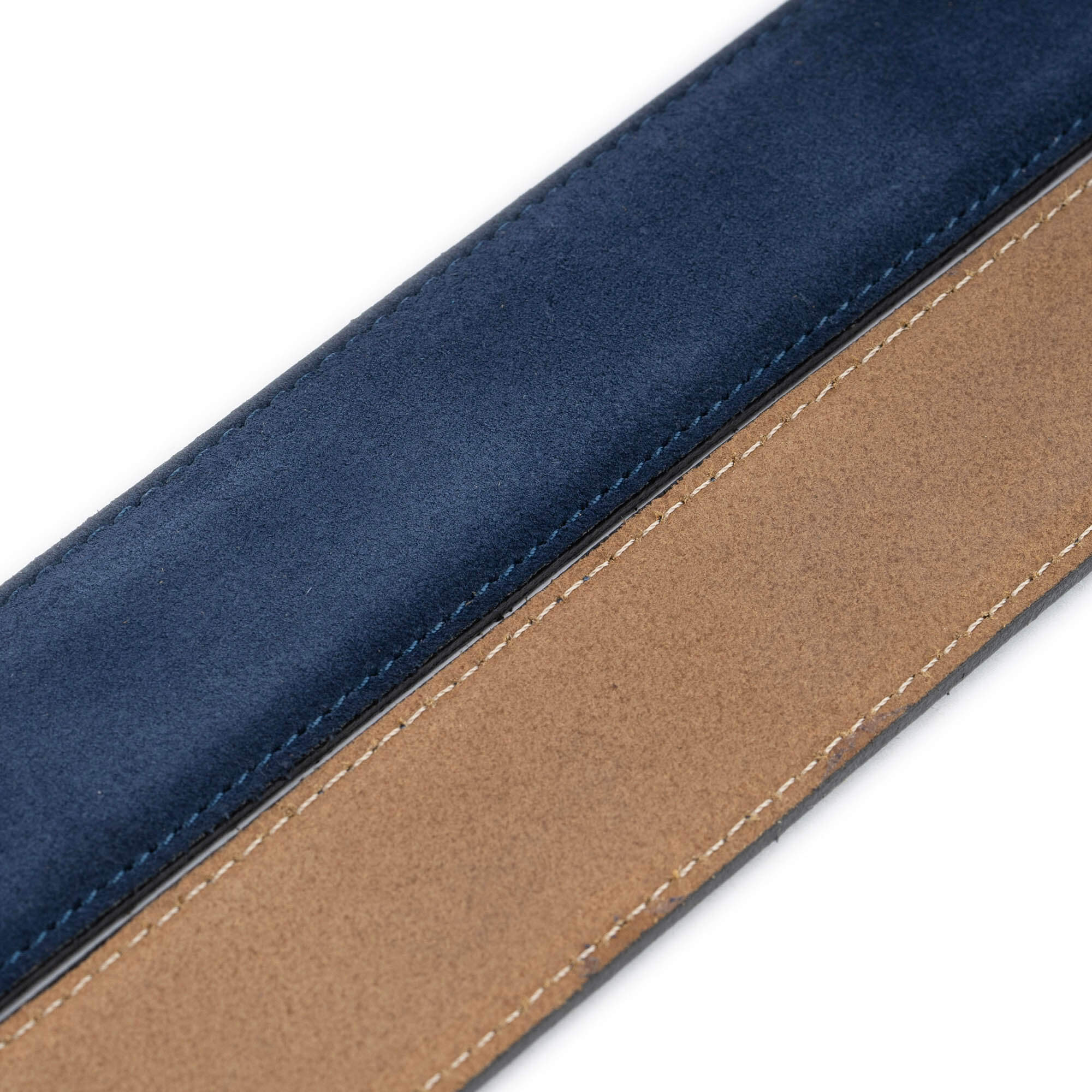 3.5 cm Blue Suede Leather Replacement Belt Strap for Cartier Buckles - Perfect for Watch Bands, Jewelry Accessories & Luxury Fashion Upgrades