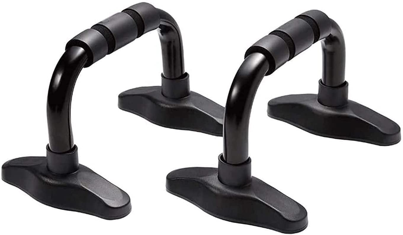Premium Push Up Bars for Men & Women - Non-Slip Foam Grip Pushup Handles with Sturdy Base for Home Gym, Strength Training & Calisthenics - Perfect for Pushup Workouts, Chest Exercises & Full Body Fitness (Black)