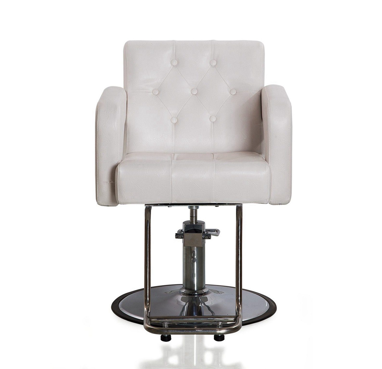 Professional Hydraulic Barber Chair for Hair Styling & Spa - Salon Equipment in White | Perfect for Hair Salons, Barbershops & Beauty Spas