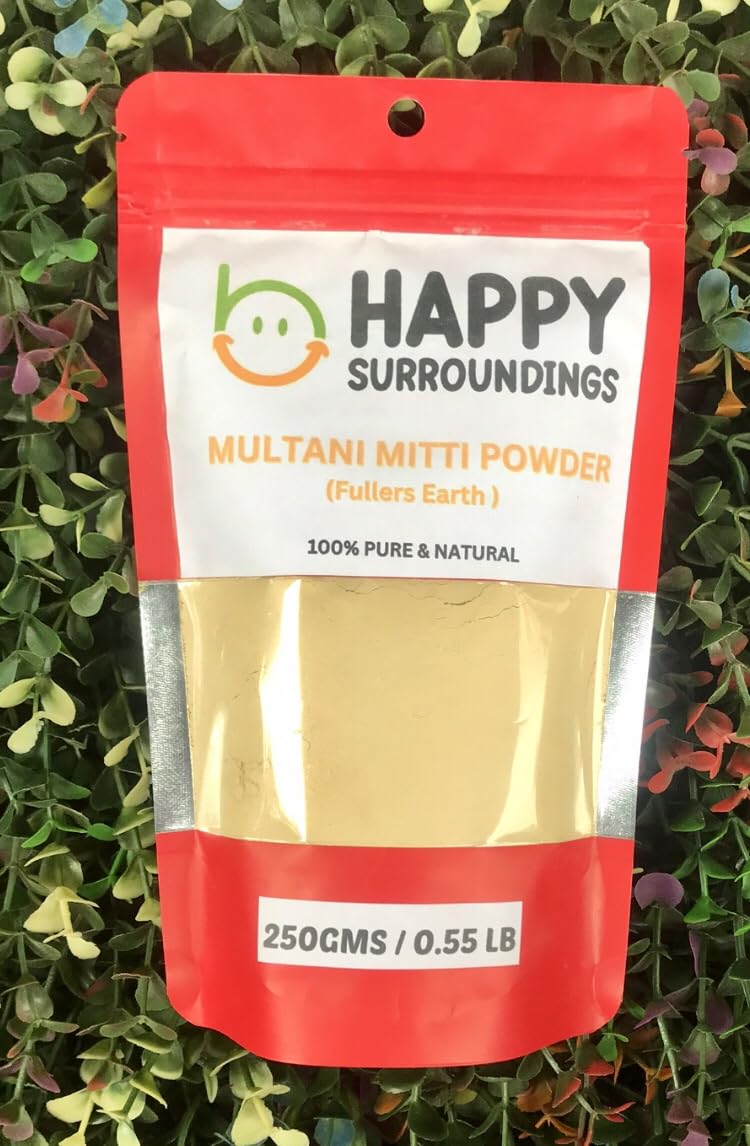 Happy Surroundings Multani Mitti Powder for Skincare & Beauty - 1 Kg | Natural Clay Face Mask for Glowing Skin, Acne Treatment & Deep Cleansing | Perfect for DIY Spa & Home Beauty Treatments