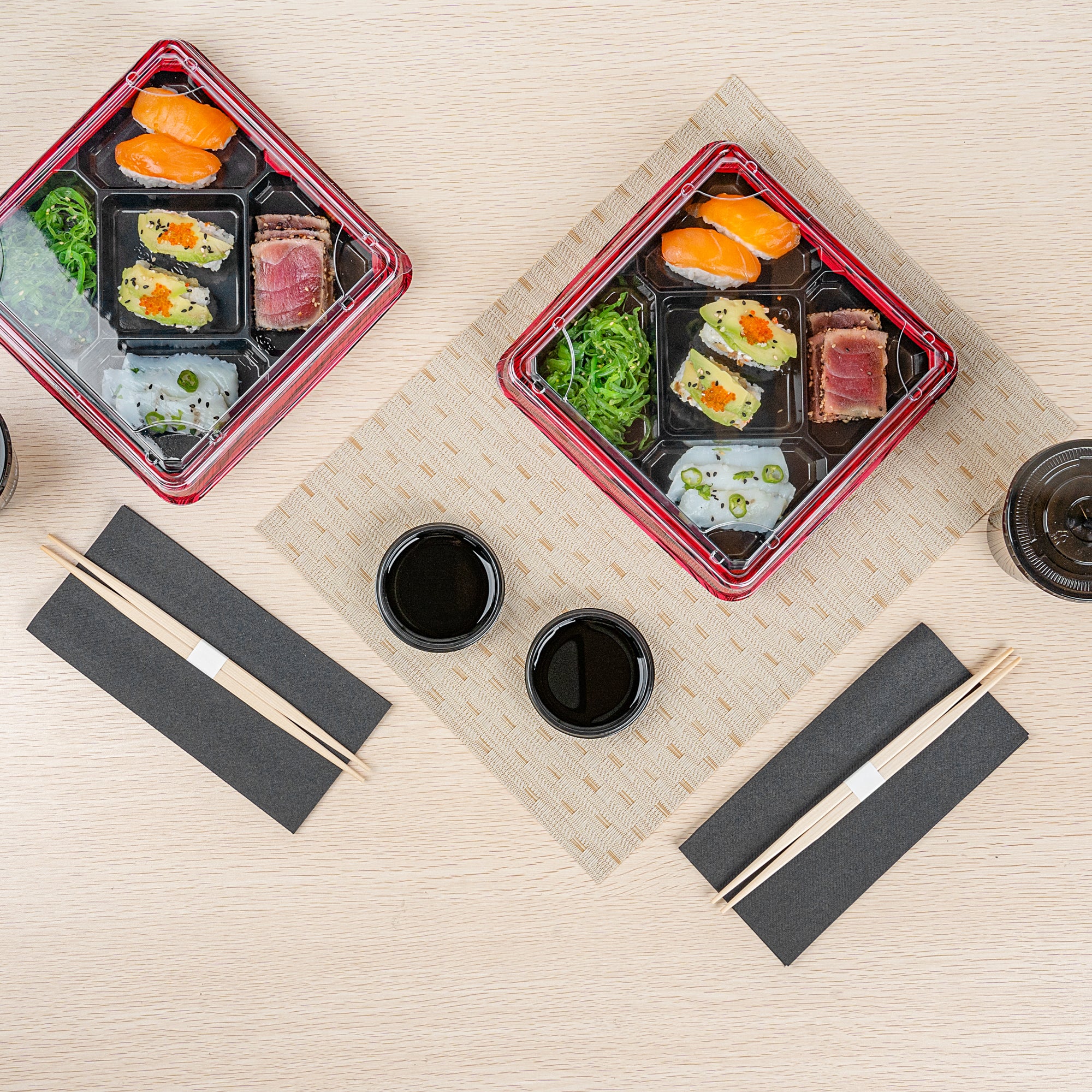 Bento Tek 2 oz Round Black Plastic Sauce Dishes - 3 x 3 x 0.75 Inch Small Condiment Containers - Pack of 1000 - Perfect for Restaurants, Catering, Sushi Bars & Meal Prep