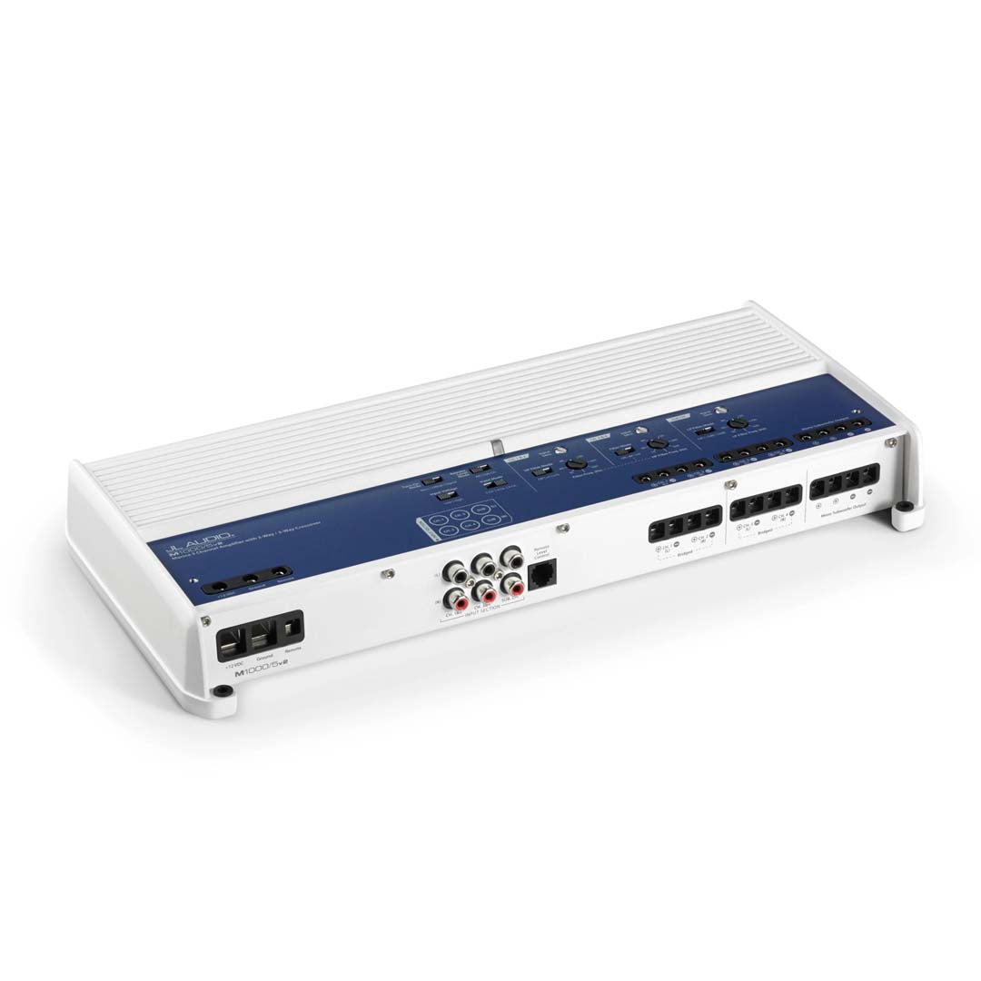 JL Audio M1000/5v2 Marine Amplifier - 1000W 5-Channel Class D M Series Power Amp for Boats, Yachts & Watercrafts | Perfect for Marine Audio Systems & Outdoor Entertainment