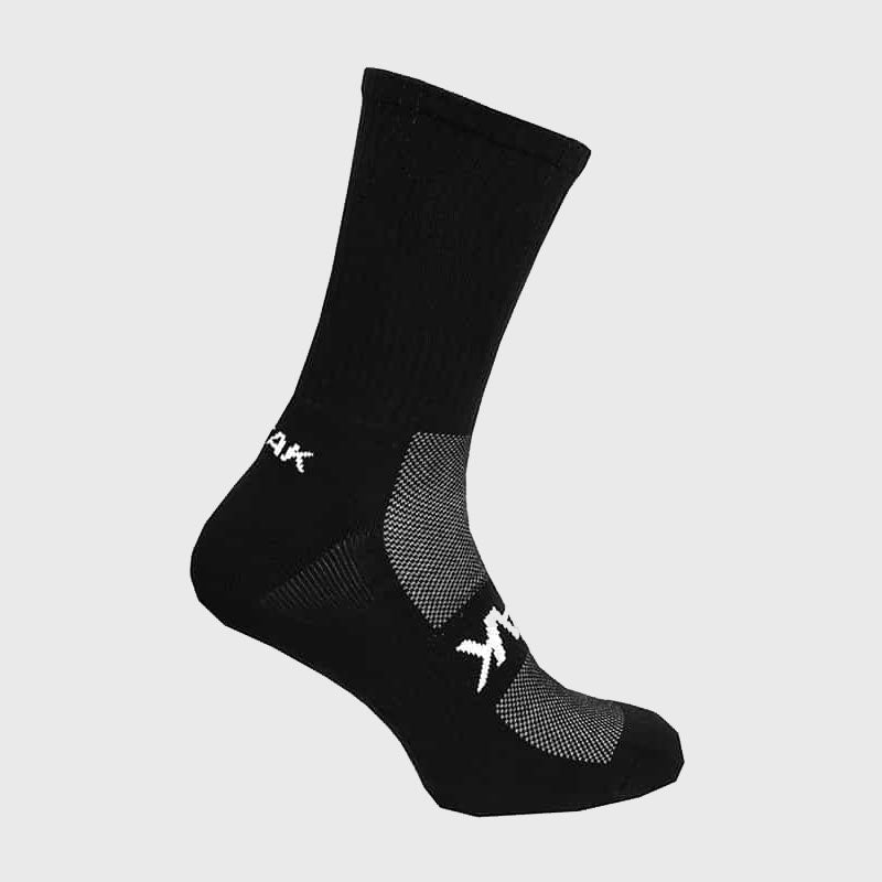 Atak Sports Mid Length Athletic Socks for Men & Women - Breathable Cushioned Black Sports Socks for Running, Basketball, Gym Workouts & Everyday Wear
