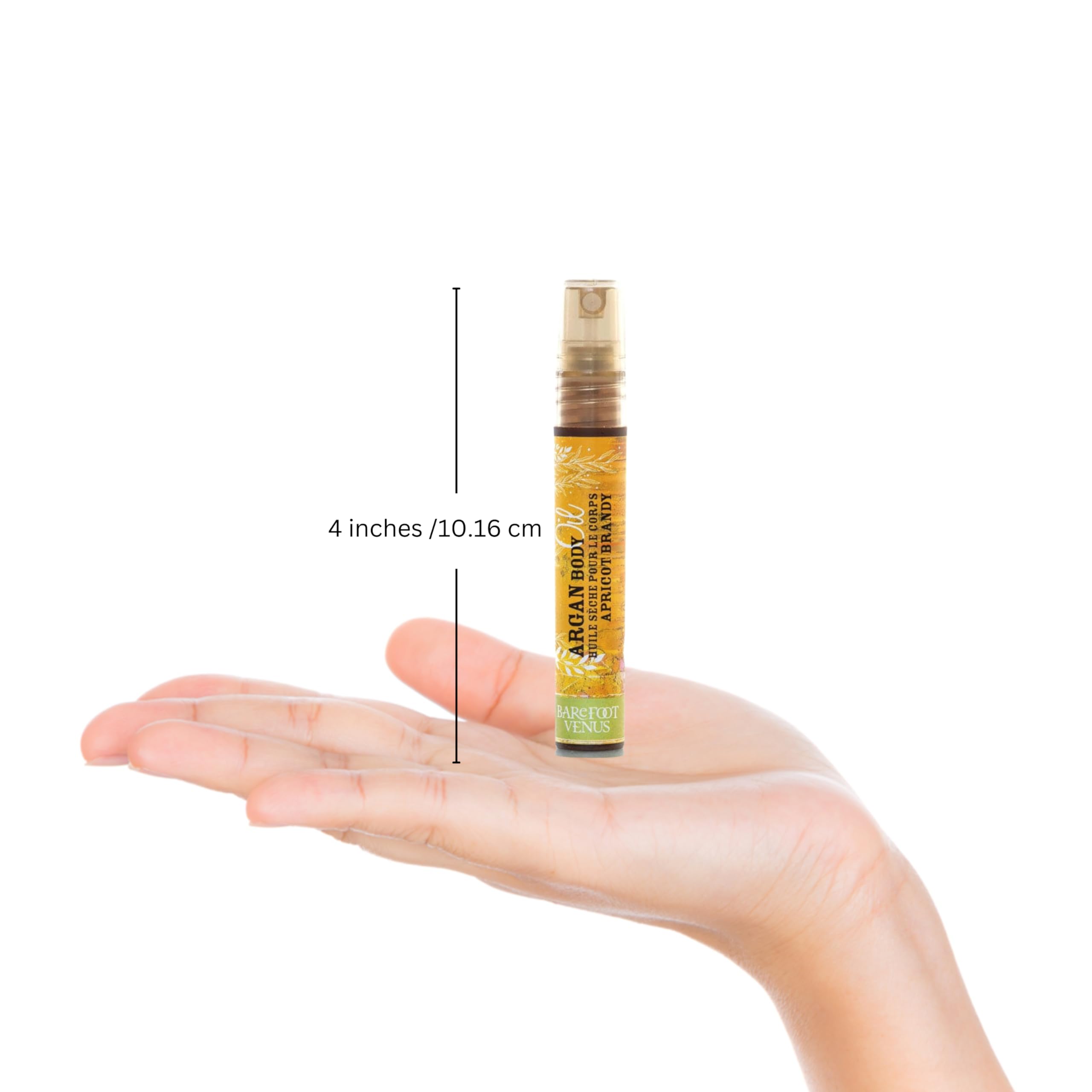 Travel Size Mini Argan Body Oil - 8ml (Apricot Brandy) | Natural Moisturizer for Dry Skin & Hair | Perfect for Travel, Gym & On-the-Go Hydration