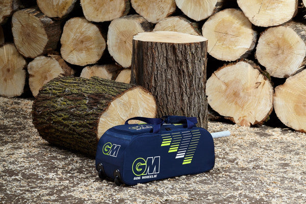 GM 606 Wheelie Cricket Kit Bag - Navy Blue Sports Equipment for Cricket Players | Perfect for Training, Matches & Travel