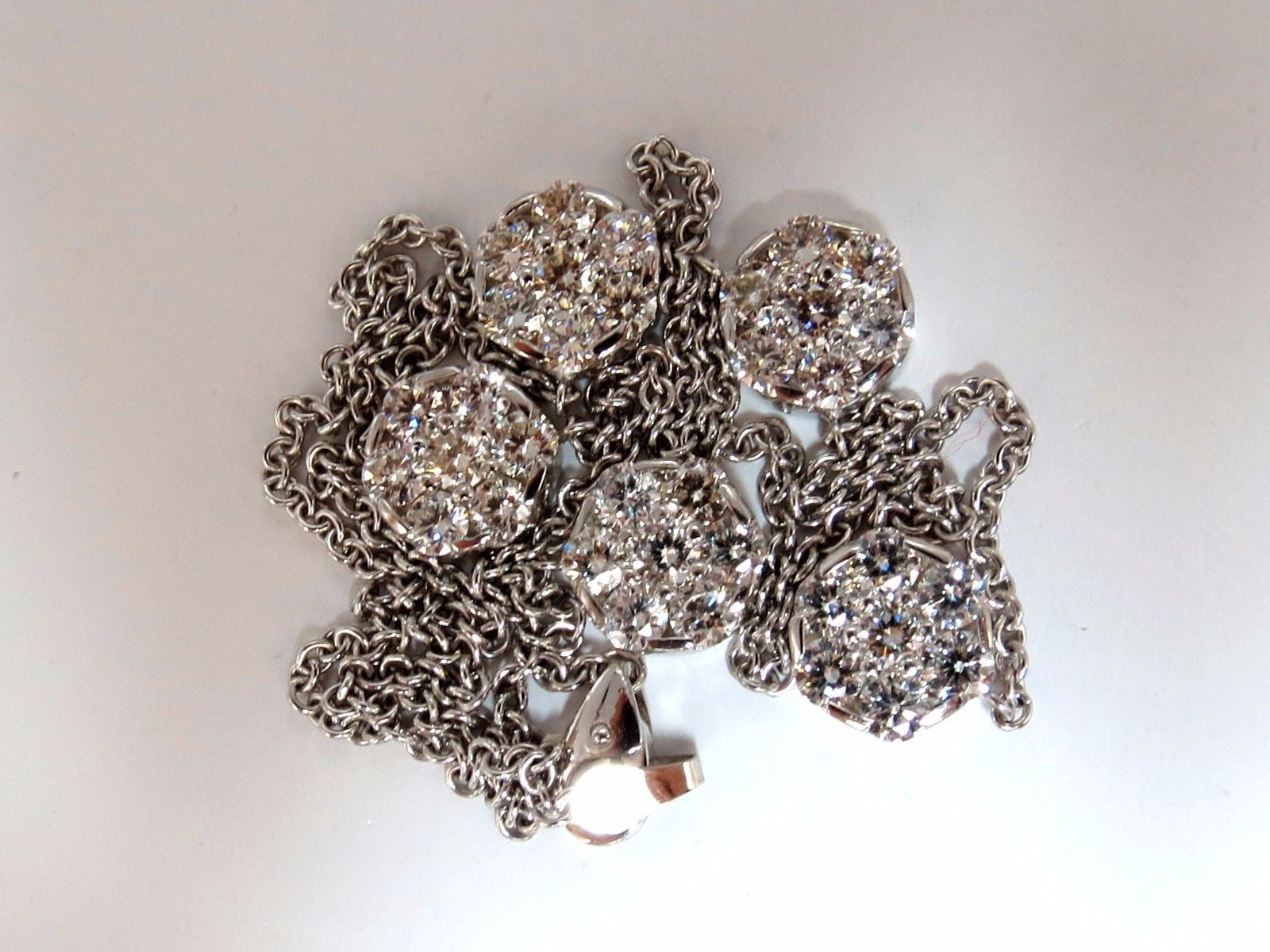 6.50ct Natural Diamond Cluster Pendant Necklace - 14K Yellow Gold Floral Design, 18 Inch Chain - Perfect for Weddings, Anniversaries & Special Occasions