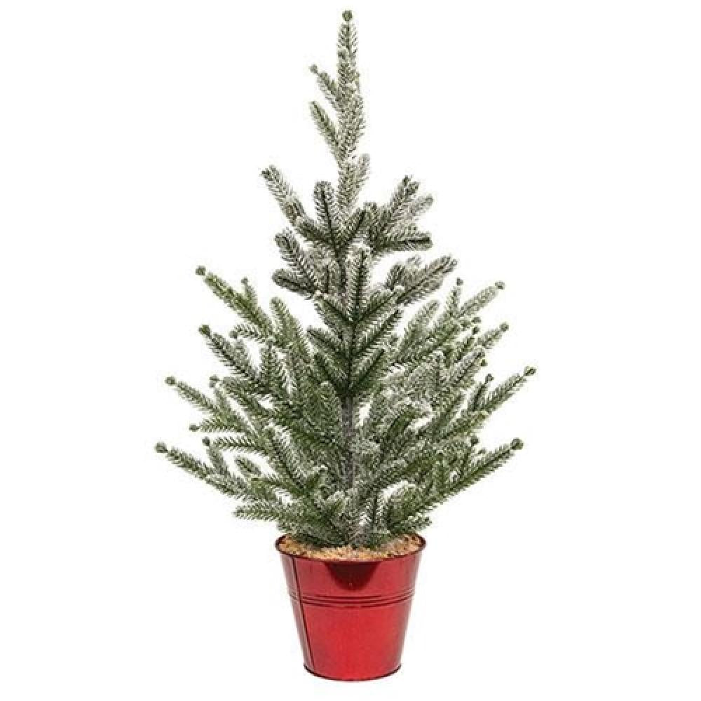 Festive Christmas Tree with Sturdy Red Metal Base - Perfect for Holiday Home Decor & Gift Giving