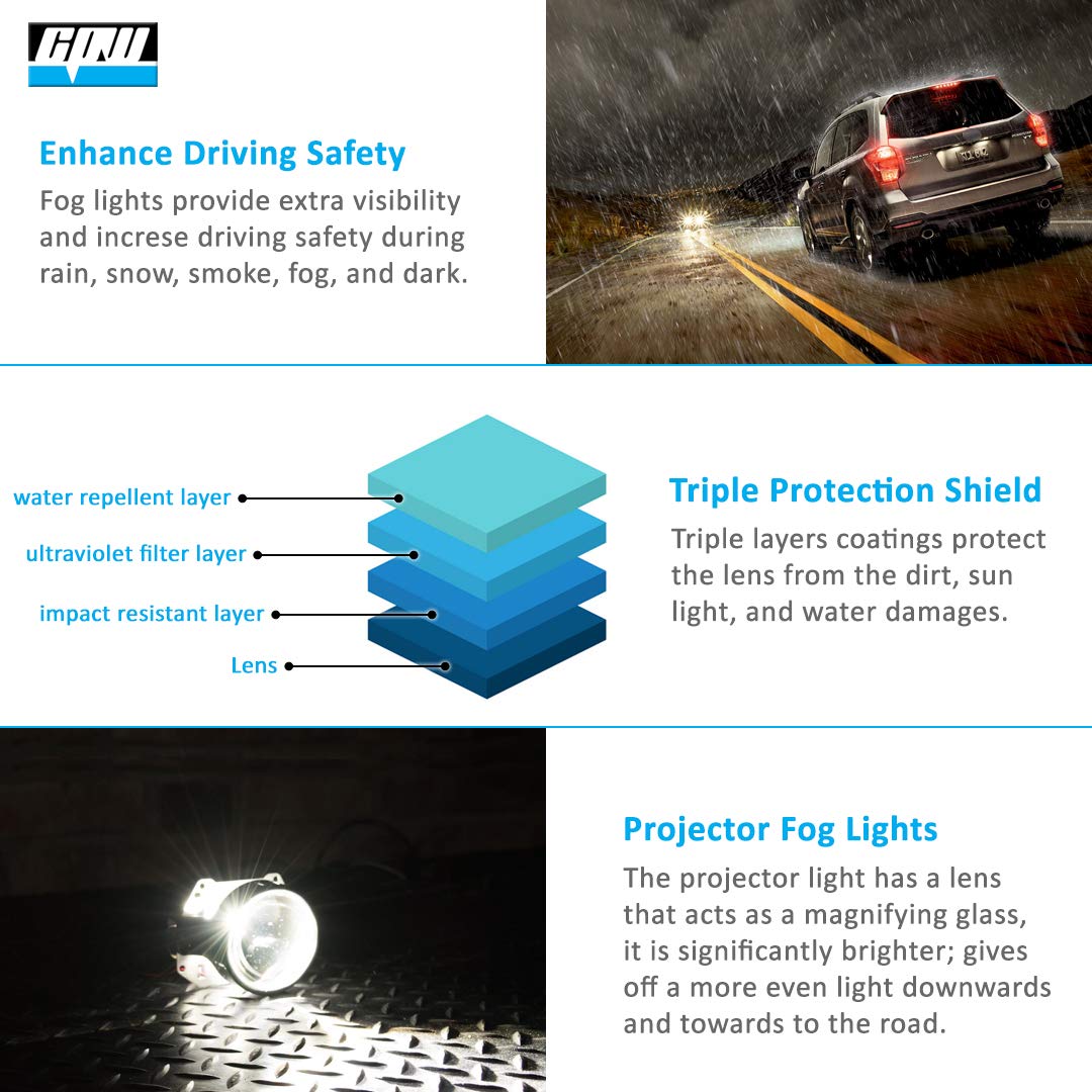 CPW LED Fog Lights Kit for 2010-2015 Chevy Equinox - Waterproof Driving Lights with Switch & Wiring Harness - Perfect for Night Driving, Off-Road & Bad Weather Conditions