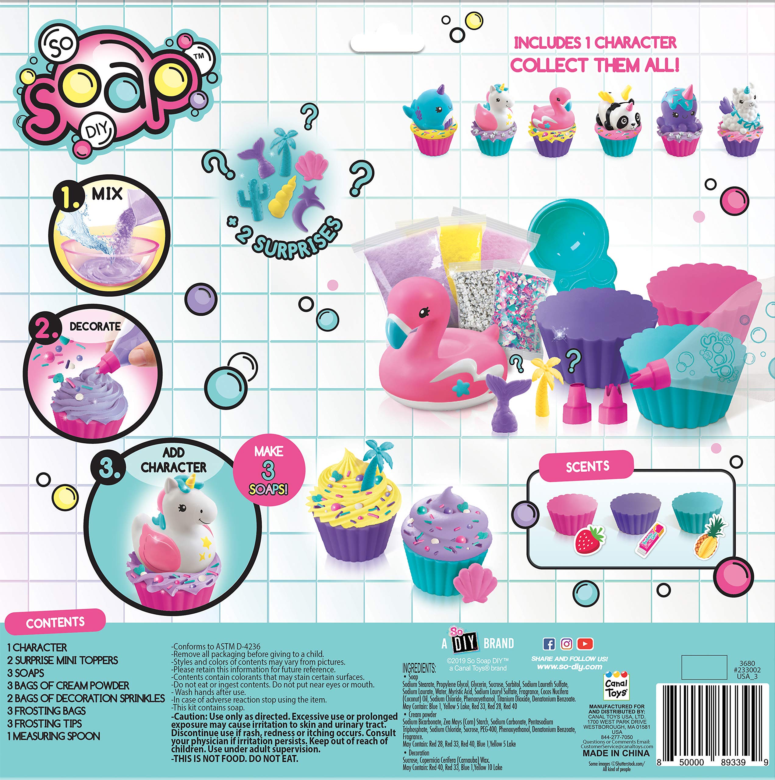 Canal Toys So Soap DIY - 3 Pack Soap Making Kit for Kids, Fun & Educational Science Craft Activity - Perfect for Birthday Gifts, Party Favors & STEM Learning