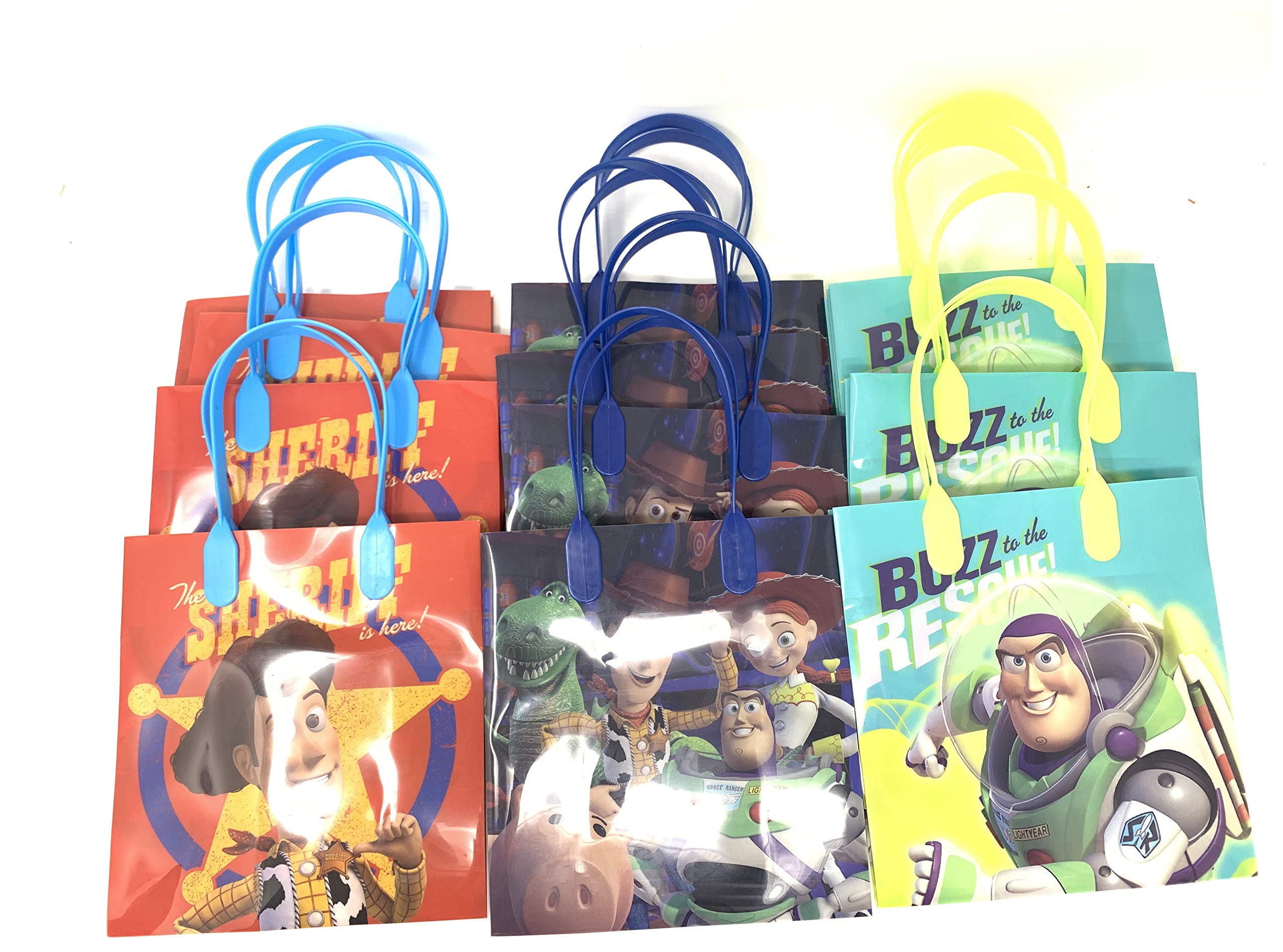 Disney Toy Story 4 Party Favor Bags - 12 Pack Small Gift Bags for Kids Birthday Party, Baby Shower & Classroom Rewards