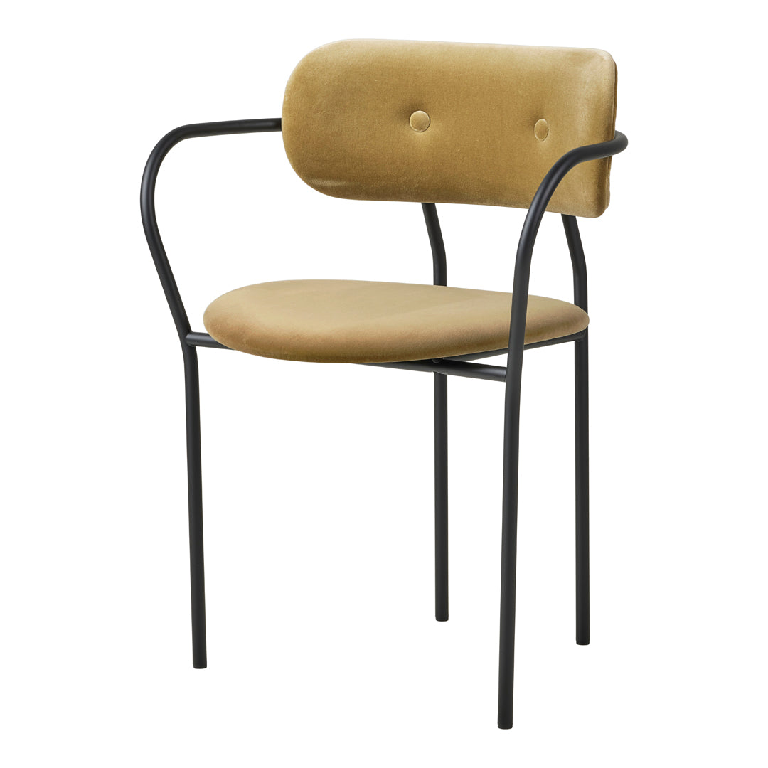 Modern Coco Dining Chair with Armrest - Comfortable Upholstered Seat for Kitchen, Dining Room, or Home Office - Perfect for Family Meals and Entertaining Guests