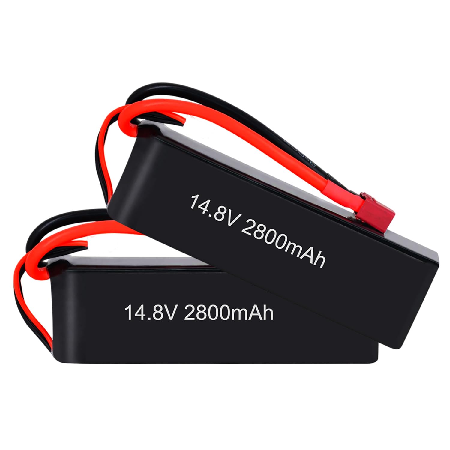 14.8V 2800mAh 4S 30C Lipo Battery Pack - 2PCS High Performance RC Boat Battery for Feilun FT011 Brushless Speed Boat | Perfect for Racing, Hobby & Water Sports Enthusiasts