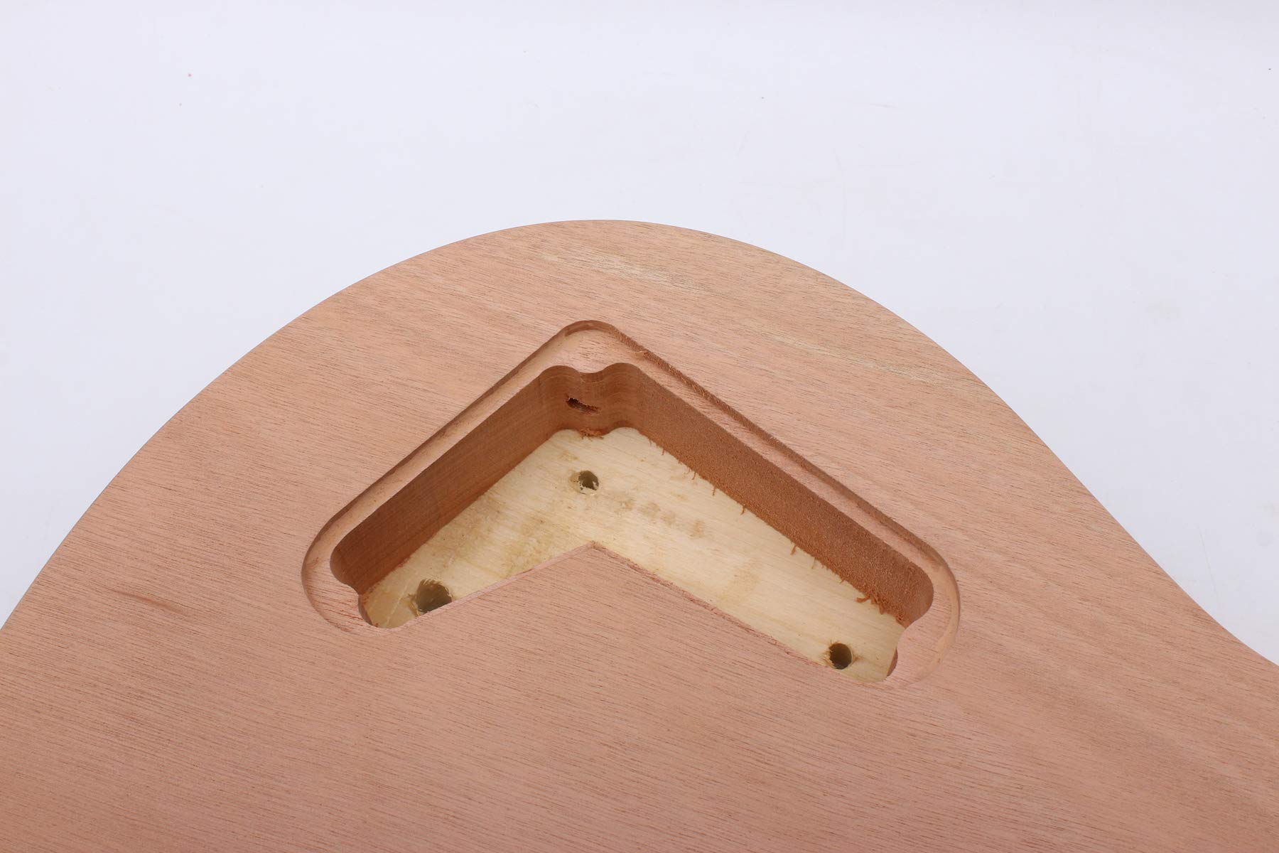 Premium Mahogany & Flame Maple Electric Guitar Body Replacement Set with HH Pickup Holes - Ideal for DIY Guitar Upgrades & Custom Builds