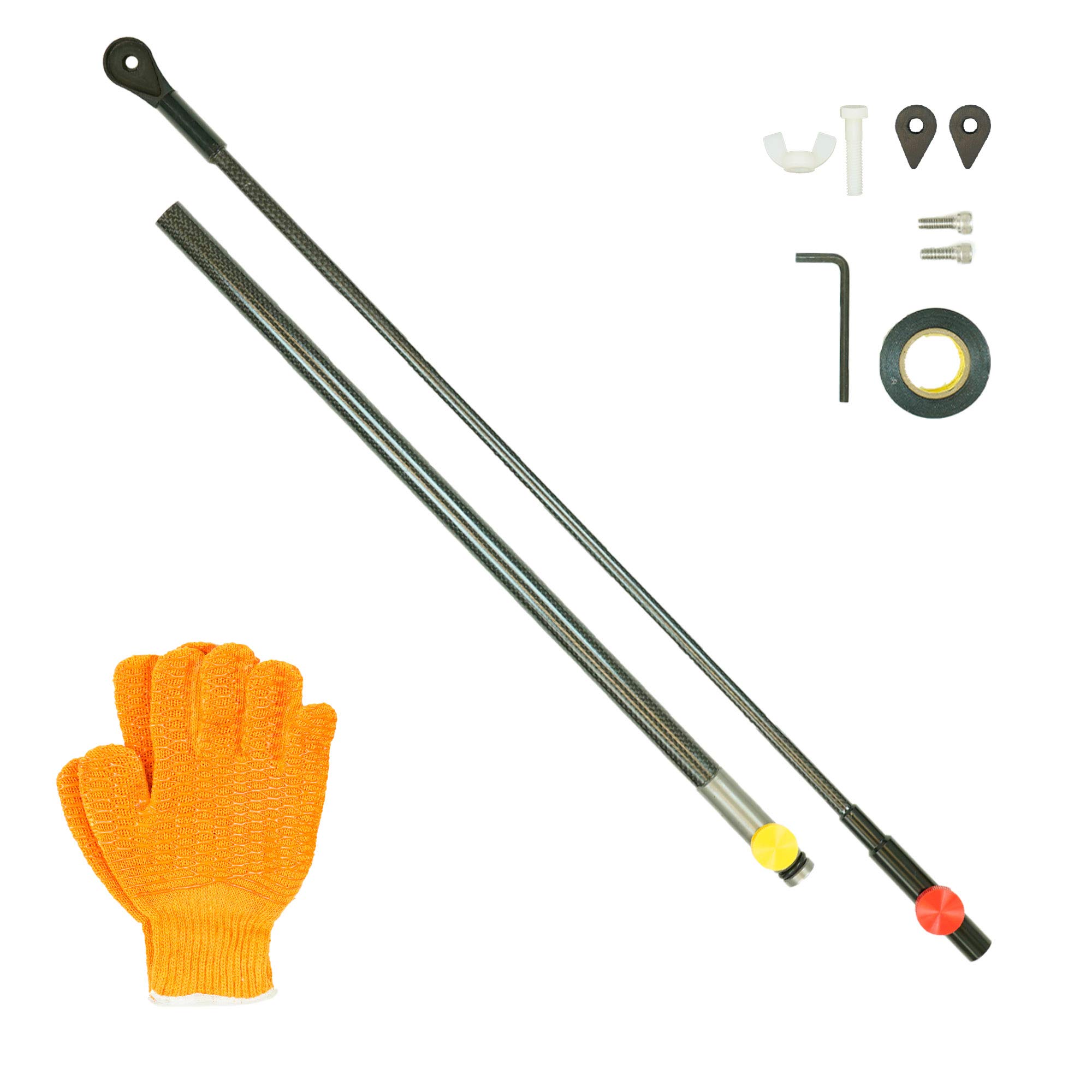 Premium Carbon Fiber Shaft for Minelab Equinox 800/600 Metal Detector - Lightweight & Durable Replacement Part for Treasure Hunting & Beach Metal Detecting