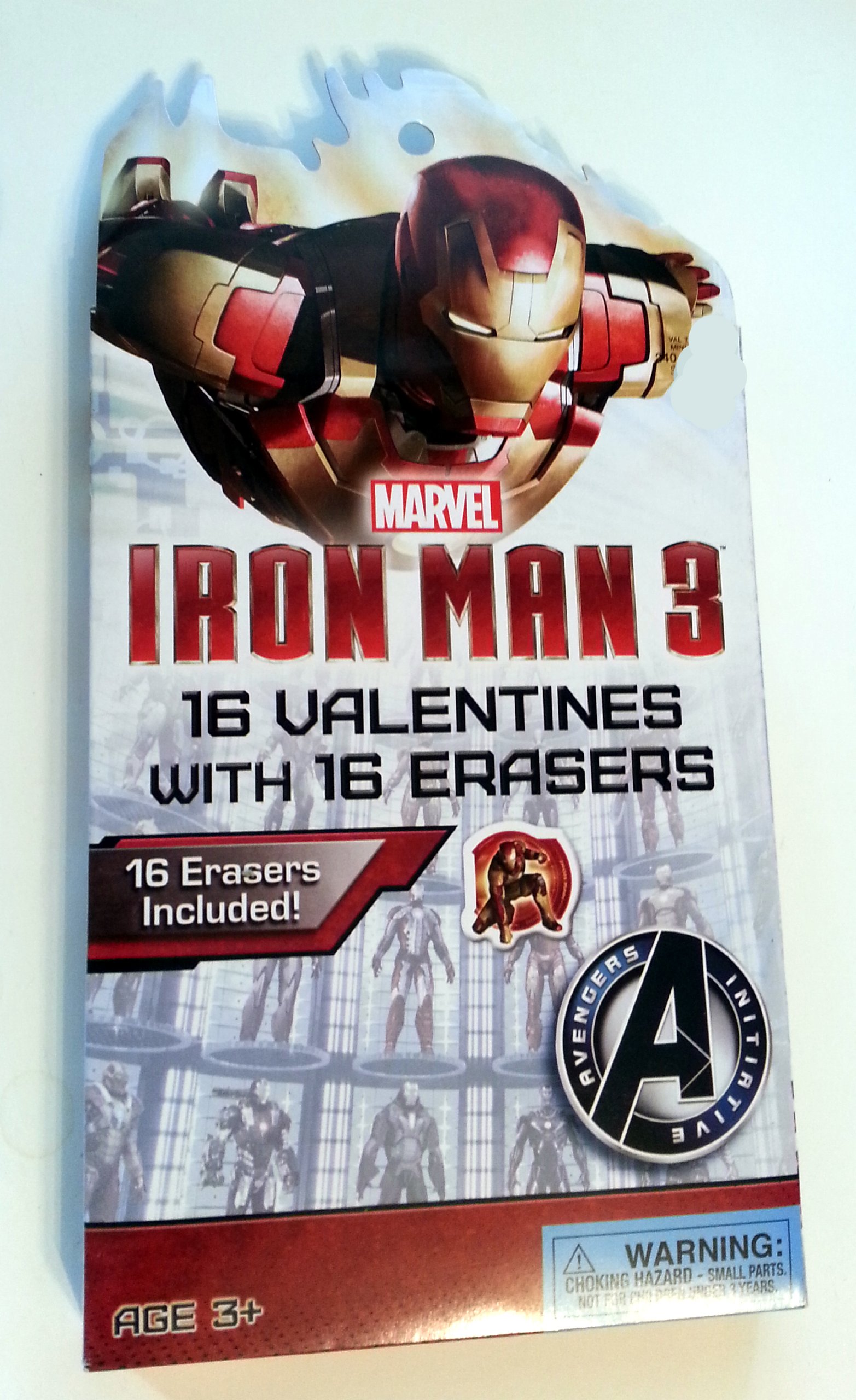 Iron Man 3 - 16 Valentine's Day Cards with Gift Erasers | Perfect for Classroom Exchanges, Kids' Party Favors & Superhero-Themed Celebrations