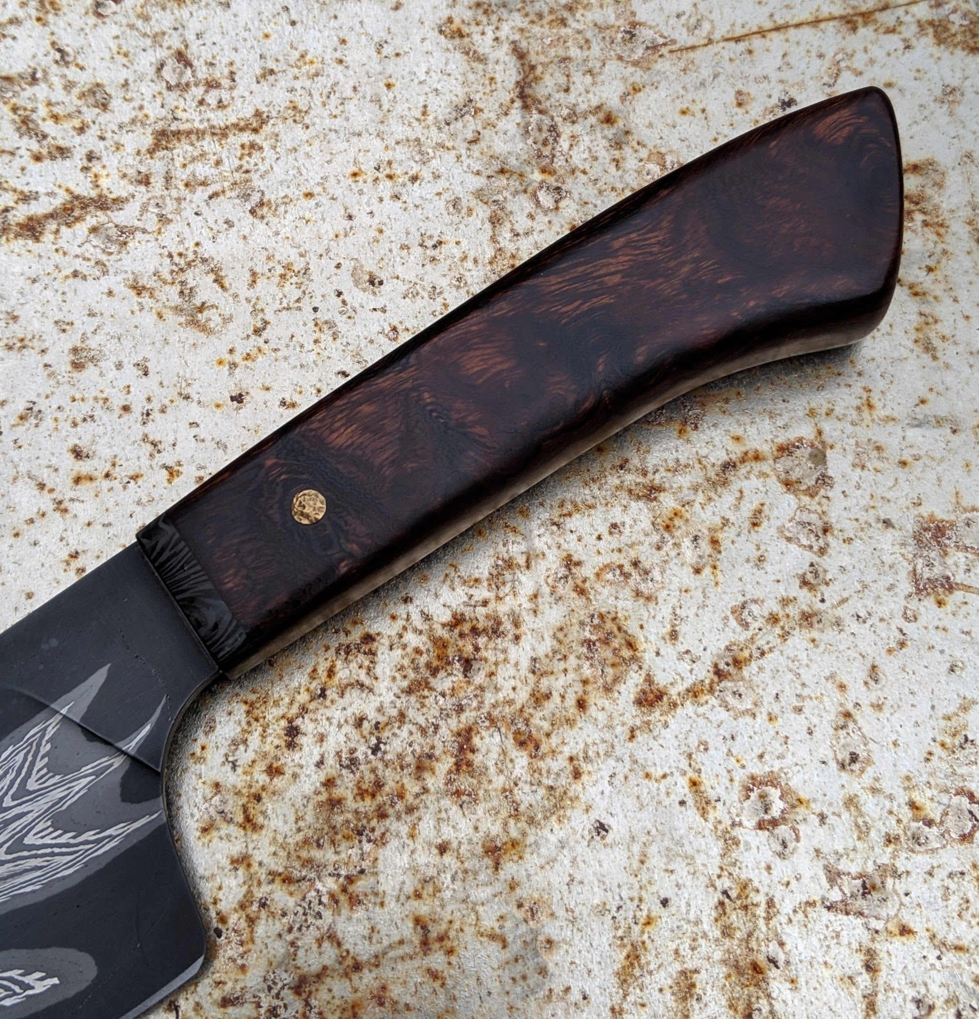 Neil Gillert 165mm Pattern Welded Mini Kiritsuke Knife - Japanese Style Chef's Knife for Precision Slicing, Dicing & Garnishing - Perfect for Sushi, Vegetables & Meat Preparation