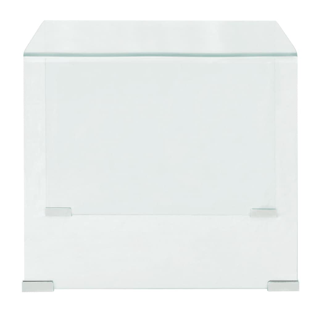 Modern Tempered Glass Coffee Table - 19.5
