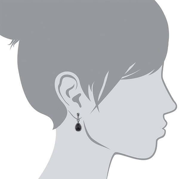 1928 Victorian Style Black Teardrop Earrings for Women - Elegant Dainty Jewelry for Parties, Weddings & Evening Events