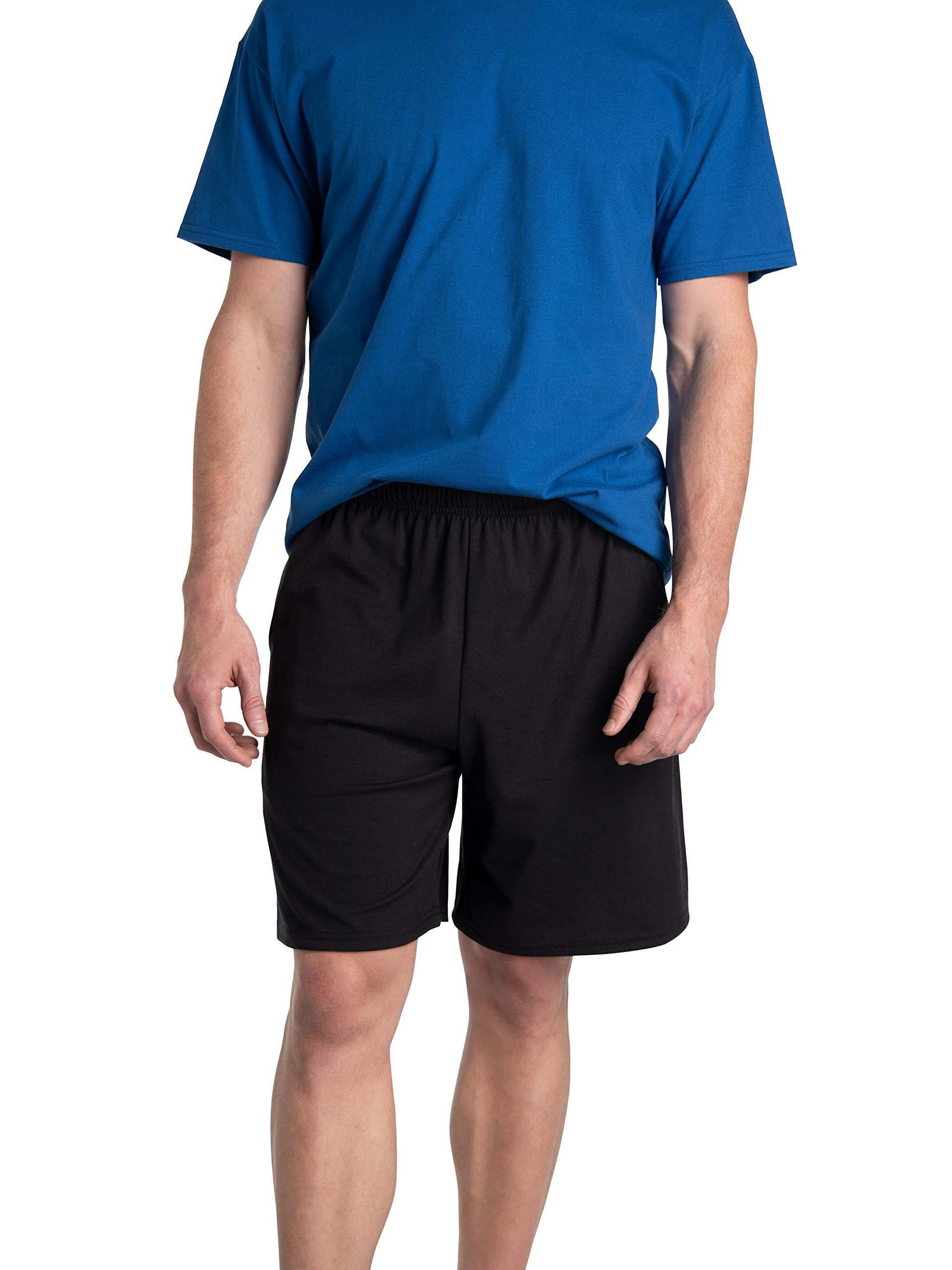 Fruit of the Loom Men's Eversoft Cotton Shorts with Pockets - Soft Breathable Casual Shorts for Summer, Lounge, Gym & Outdoor Activities