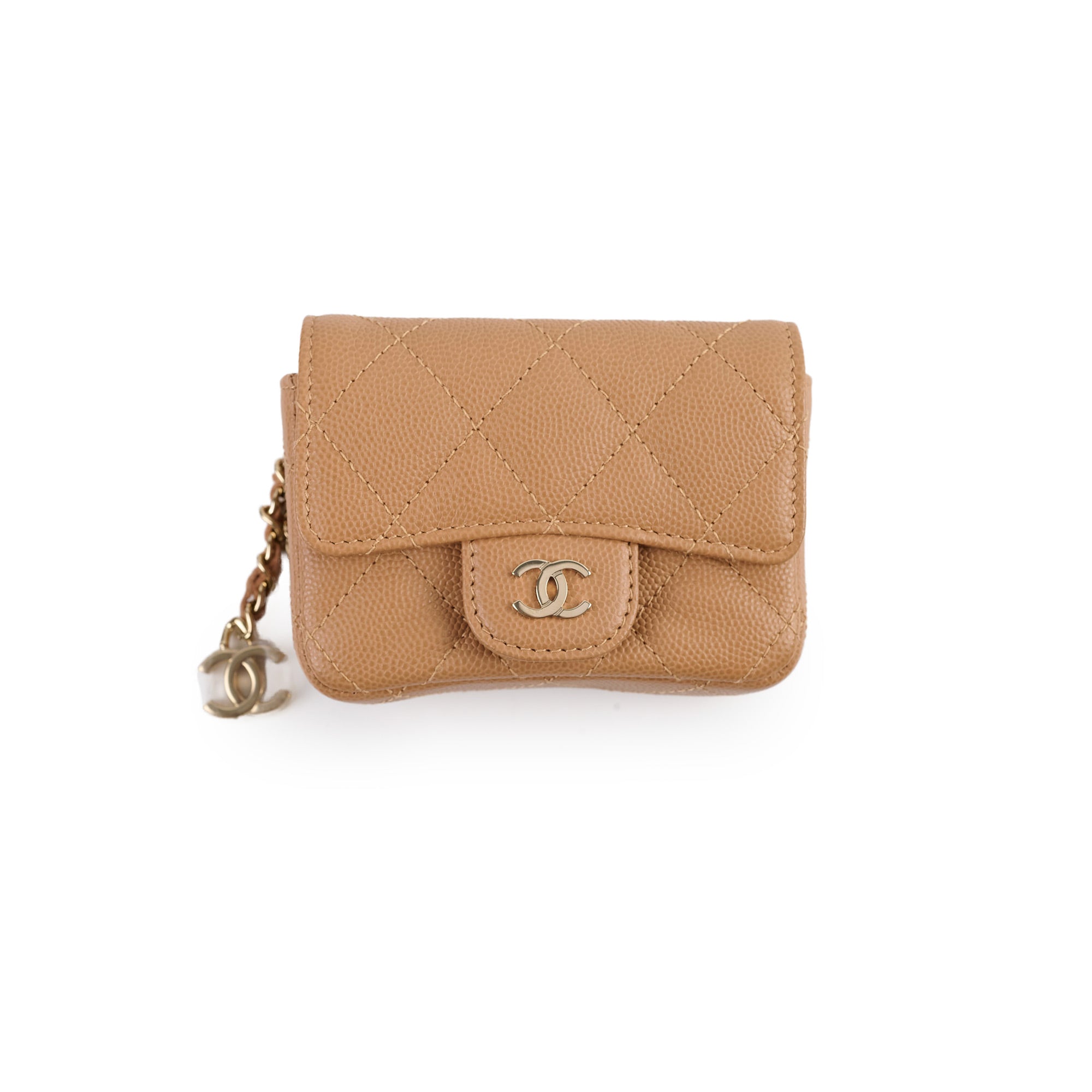 Chanel 23P Classic Clutch With Chain Belt Waist Bag Dark Beige Microchipped (2023) | Luxury Crossbody Bag for Women | Perfect for Parties, Date Nights & Special Occasions