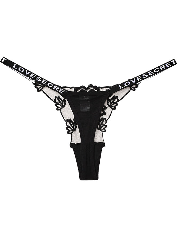 ZASUWA Women's Sexy Floral Lace Mesh T-Back Panties - Comfortable Underwear for Date Night & Special Occasions