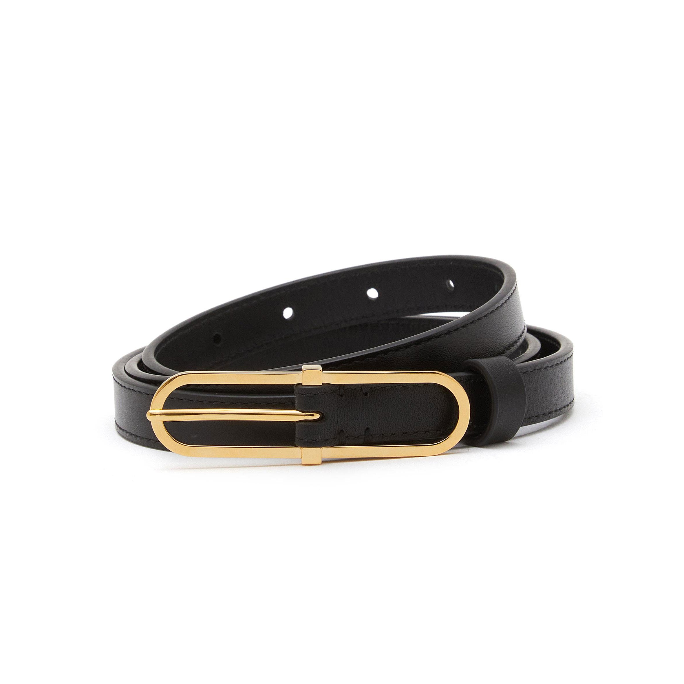 Hermine Belt for Men - Genuine Leather Dress Belt with Buckle - Black (Size G) - Perfect for Business, Office, and Formal Occasions