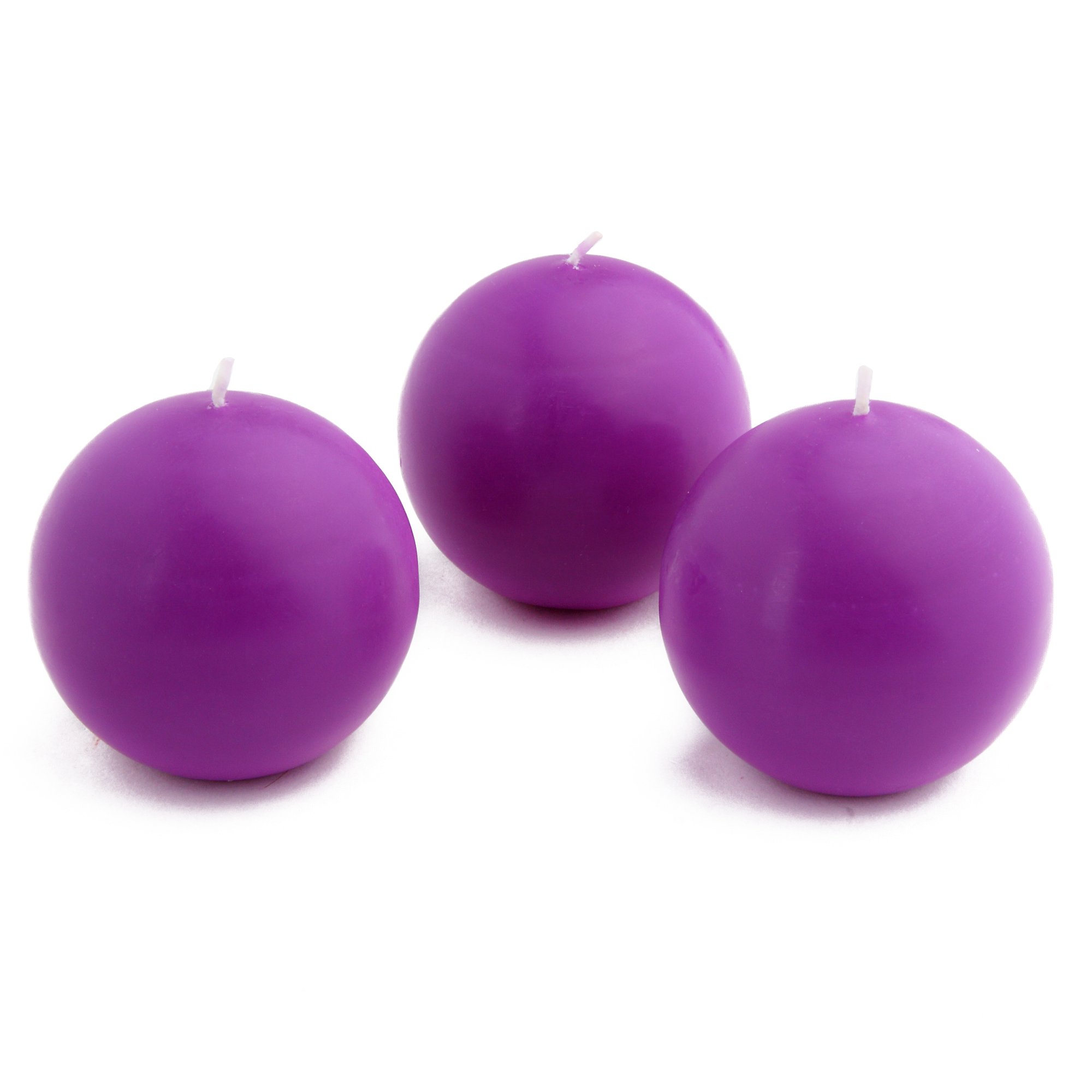 96-Piece 2-Inch Purple Ball Candles - Bulk Decorative Candles for Weddings, Parties, Home Decor & DIY Crafts