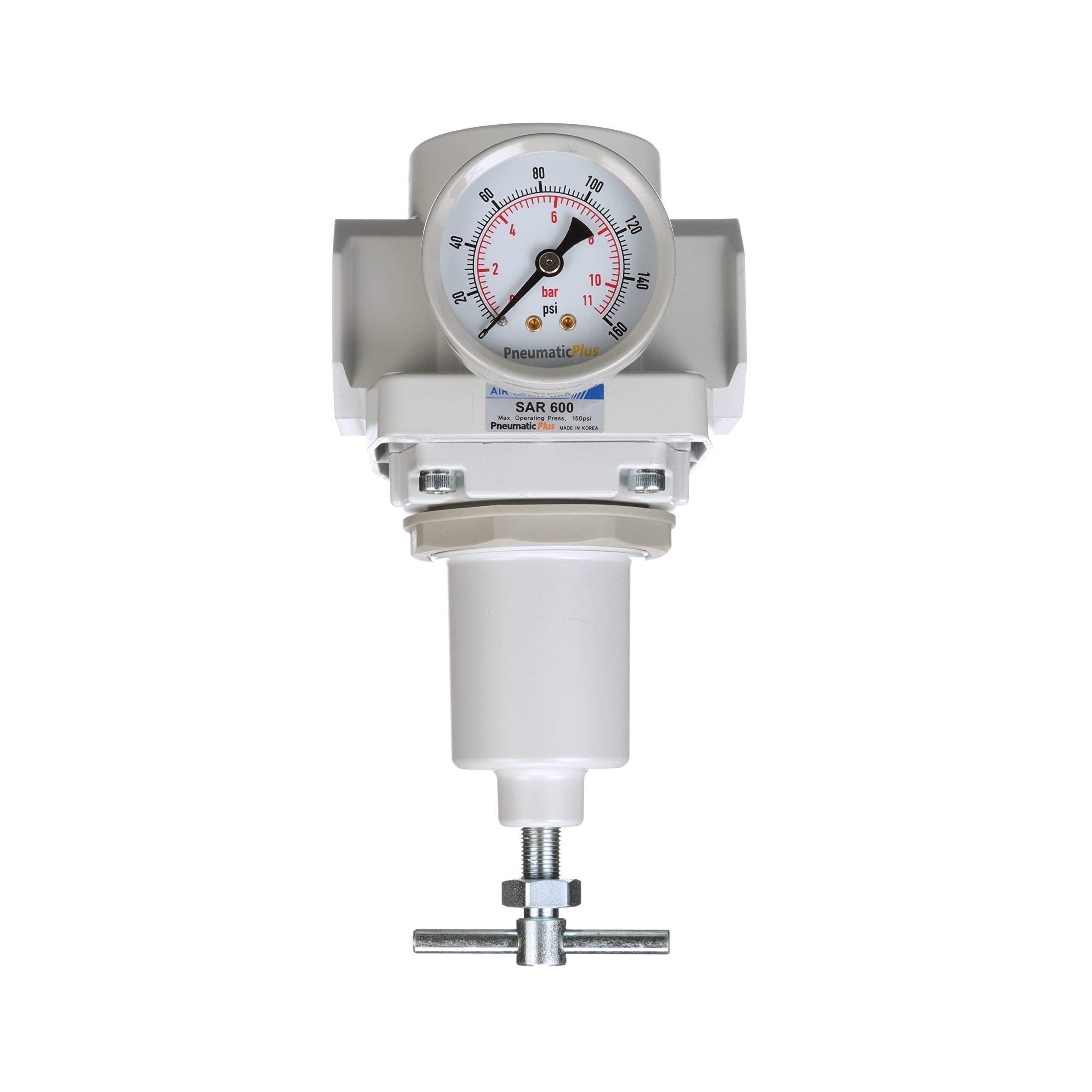 PneumaticPlus SAR Series T-Handle Air Pressure Regulator 1
