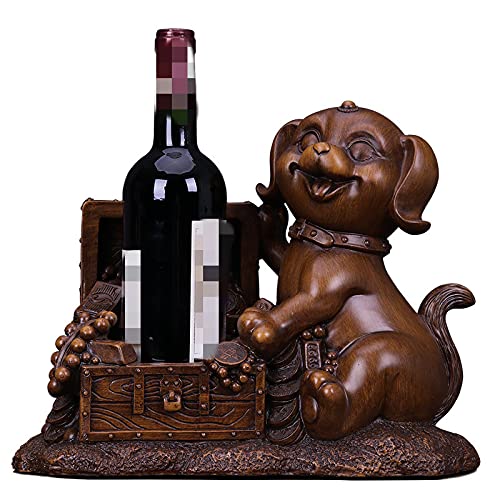 RFGTH Zodiac Dog Sculpture Statue - Handcrafted Figurine for Home Decor, Wine Rack & Living Room Decoration | Perfect Gift for Dog Lovers & Feng Shui Home Accessory