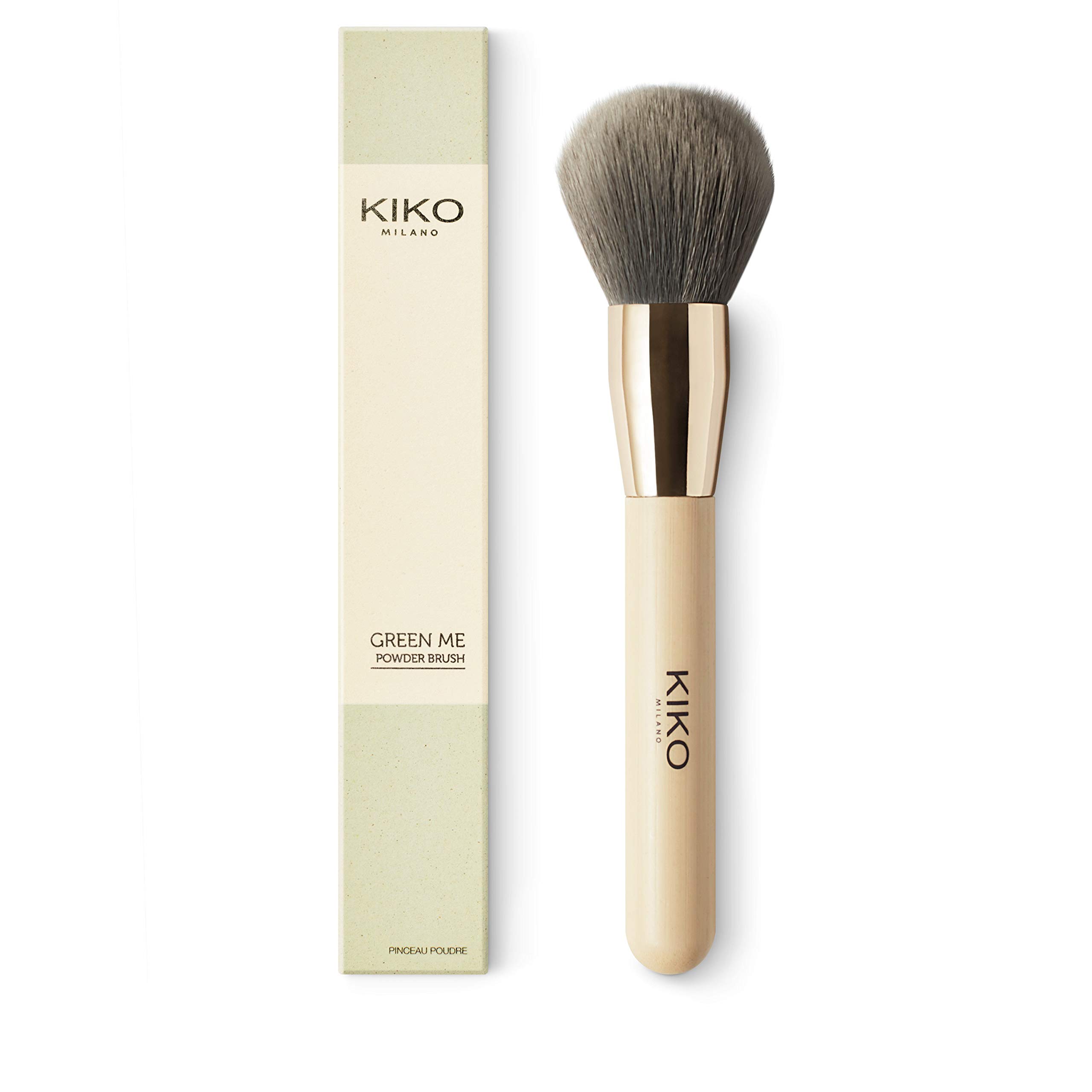 KIKO Milano Green Me Powder Brush - Vegan & Eco-Friendly Makeup Brush for Flawless Face Powder Application | Perfect for Everyday Makeup & On-the-Go Touch Ups