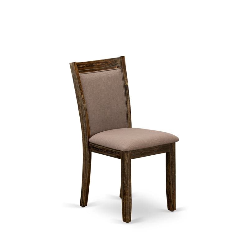 East West Furniture 5-Piece Kitchen Dining Set - 40x72 Inch Rectangle Table with X-Legs & 4 Linen Fabric Chairs, Multi-Color | Perfect for Small Spaces, Breakfast Nooks & Cozy Family Meals