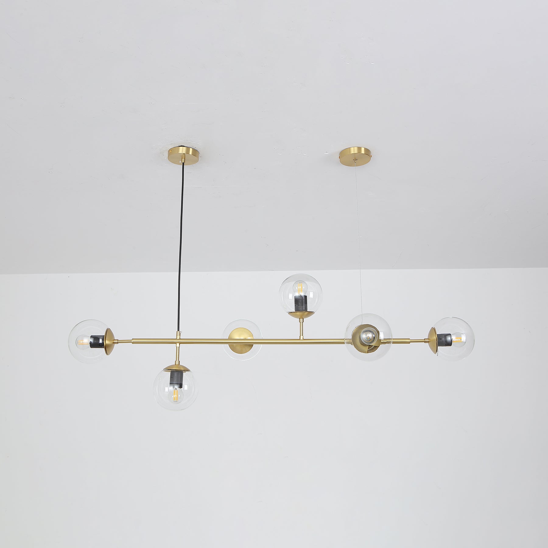 Modern Orb Chandeliers - Elegant Crystal Glass Ceiling Light Fixtures for Dining Room, Bedroom & Living Room Decor