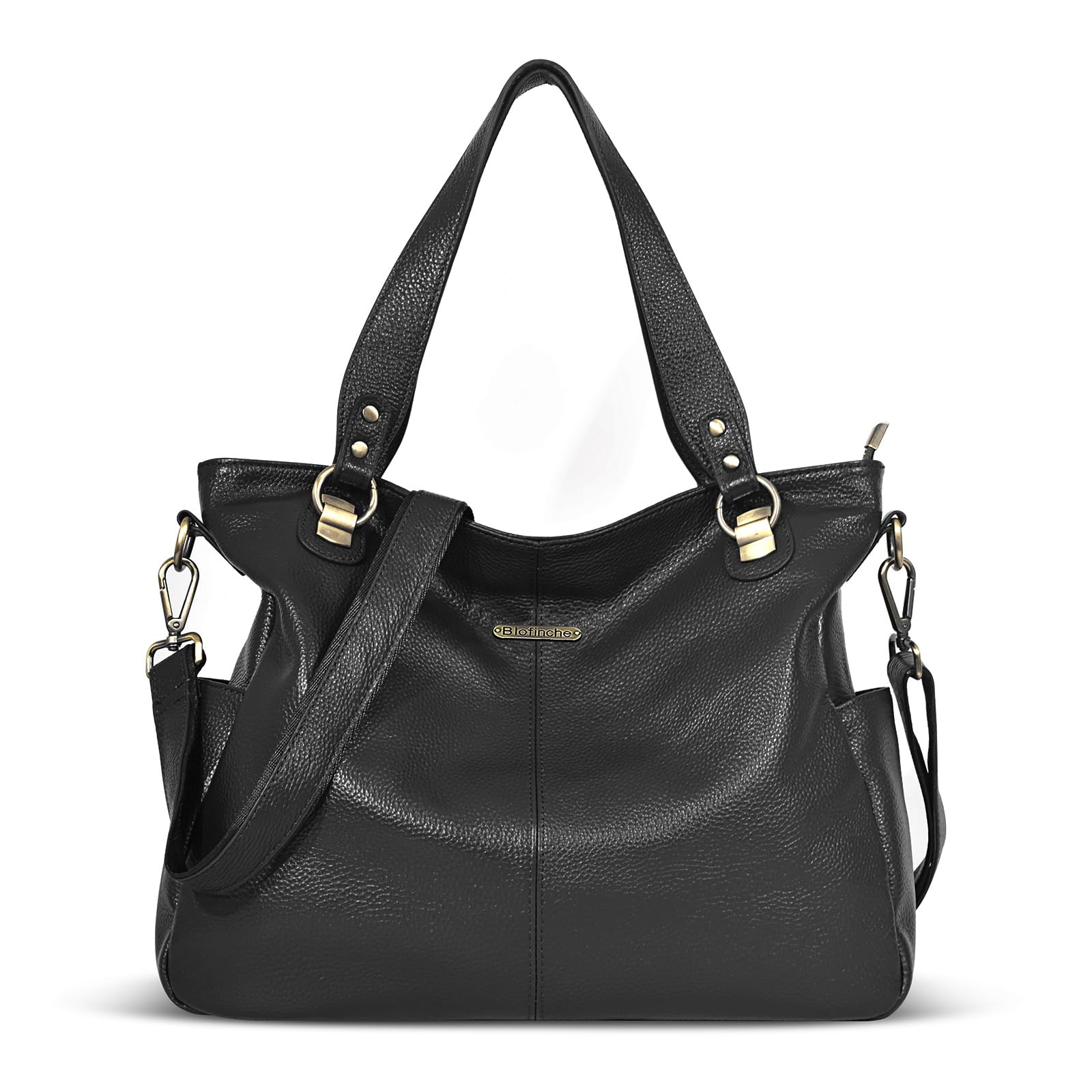 Blofinche Genuine Leather Hobo Bag for Women - Large Slouchy Tote Purse, Soft Real Leather Shoulder Handbag Satchel for Laptop, Work & Travel | Perfect for Office, Commuting & Everyday Use