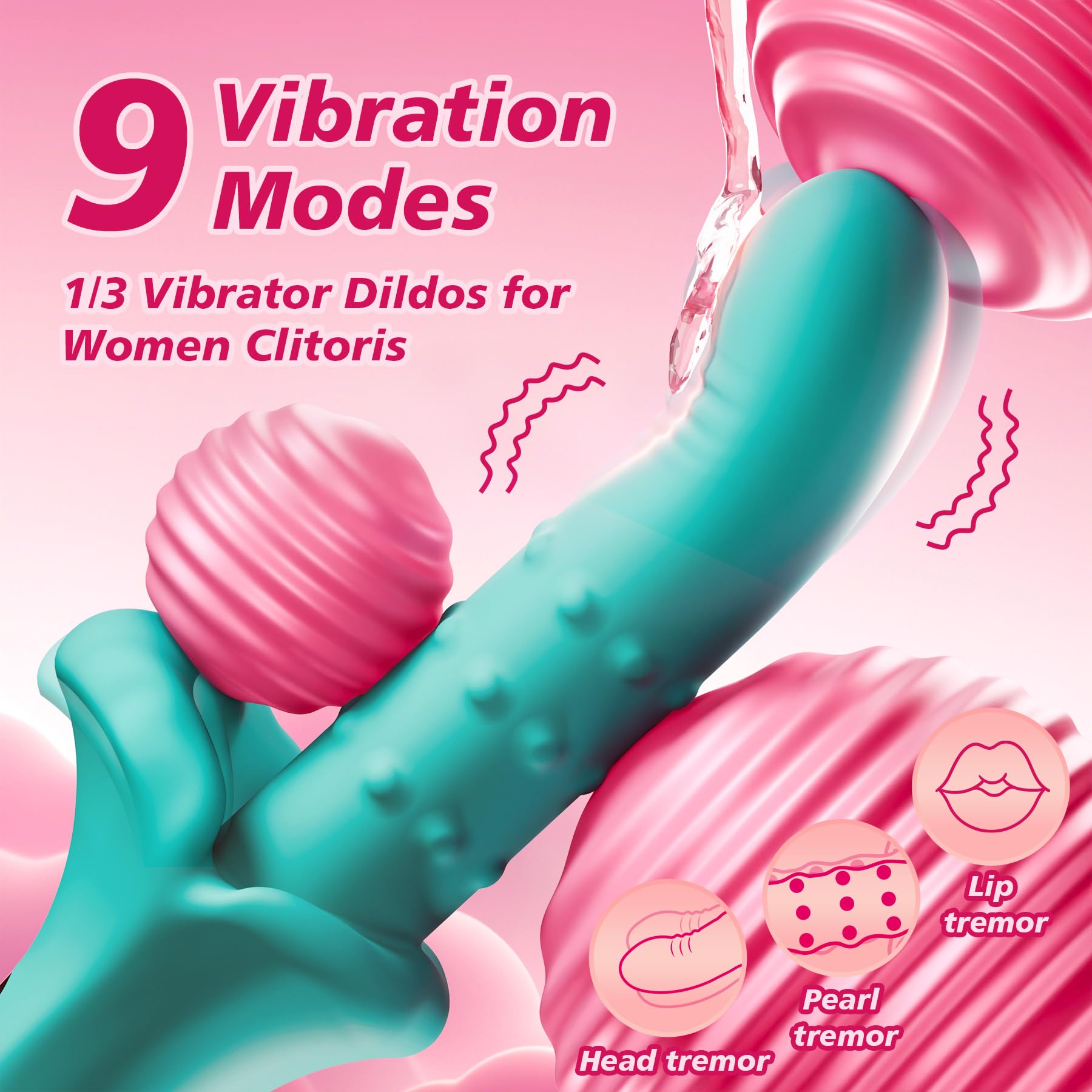 Premium G-Spot & Clitoral Vibrator with 9 Thrusting, 9 Vibrating & 9 Swing Modes - Rabbit Dildo for Women, Anal & Nipple Stimulation - Adult Sex Toy with LCD Display - Perfect for Couples Play & Solo Pleasure