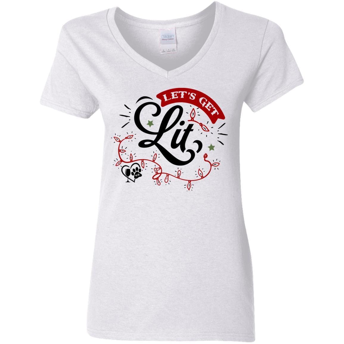 WineyBitches.Co Women's 5.3 oz V-Neck T-Shirt - Soft Cotton Casual Tee for Everyday Wear, Lounge & Outfits