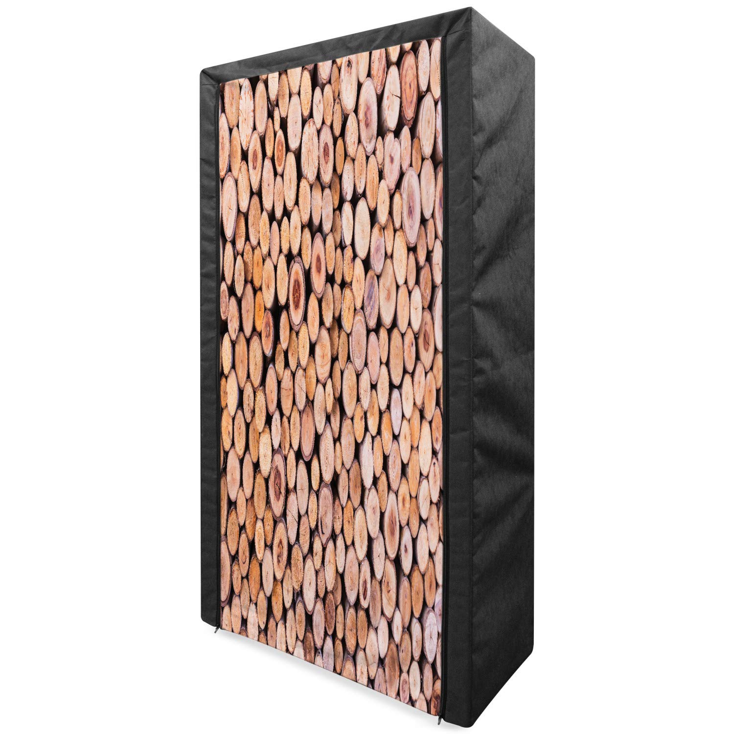 Ambesonne Rustic Portable Fabric Wardrobe with Shelves - 33.5