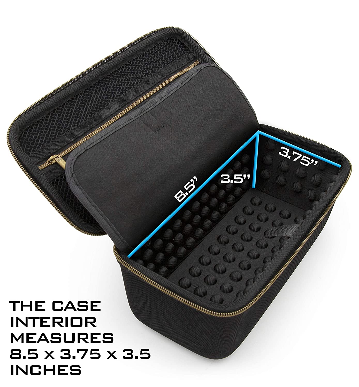 CASEMATIX Professional Barber Case for Hair Clippers & Trimmers - Holds 2 Clippers, Buzzers & T-Liners - Portable Travel Storage for Stylists & Salon Supplies - Perfect for Home, Salon & On-the-Go Grooming