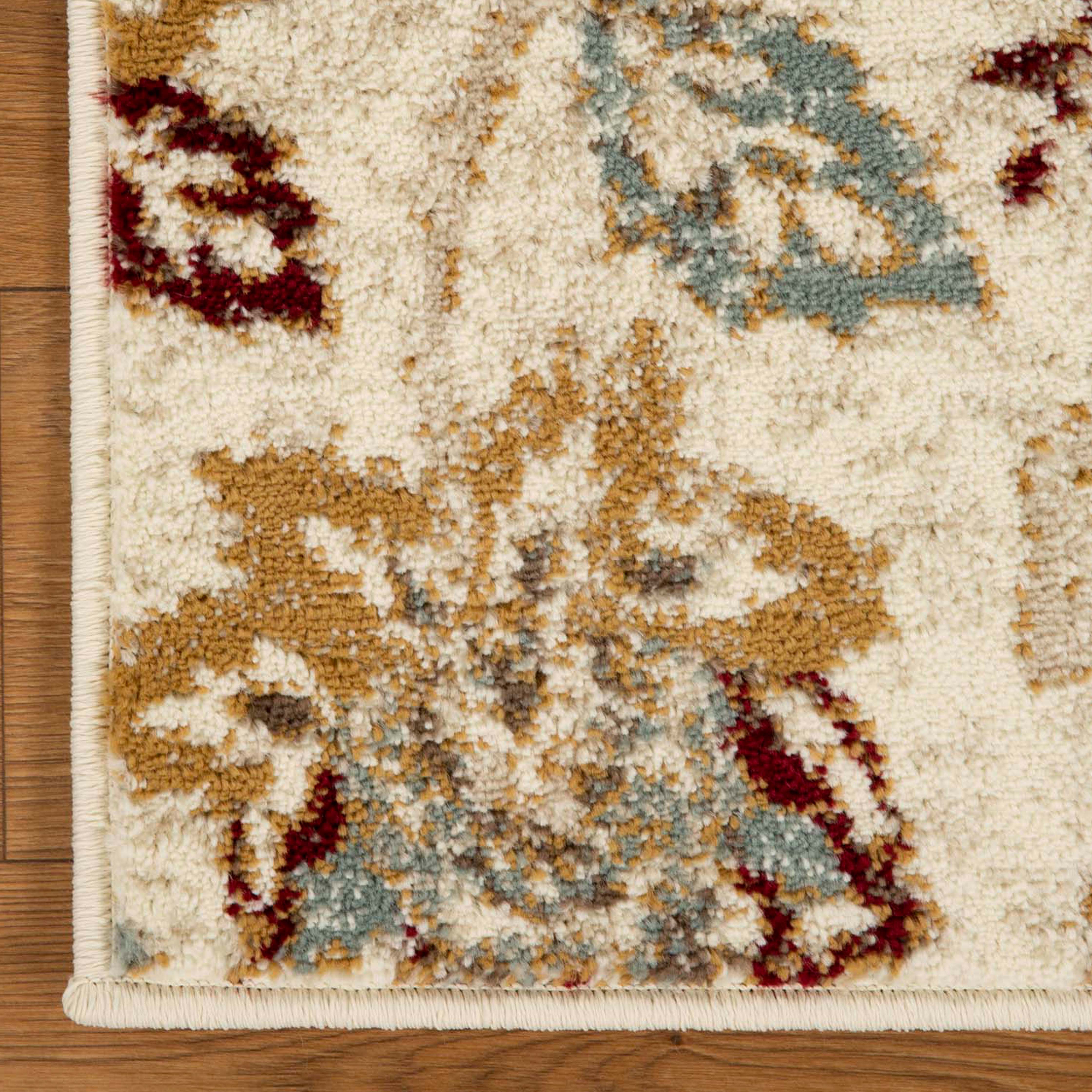 Jacobean Floral Modern Farmhouse Indoor Area Rugs & Runner Rugs - Soft Non-Slip Living Room Bedroom Decor for Cozy Home