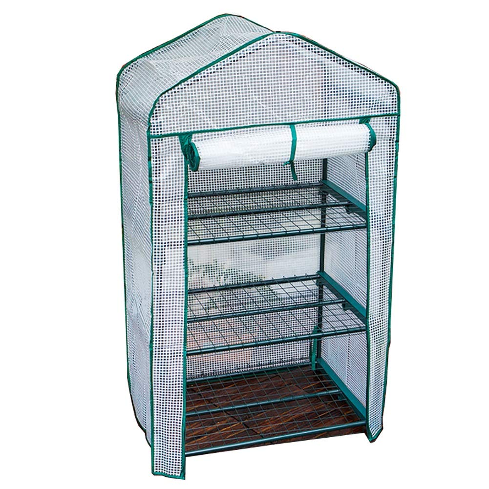 LQQ 3/4 Tier Greenhouse for Outdoor Plants - Reinforced Shelves PE Grow House with Waterproof & Insulated Design (69×49×125cm) - Perfect for Winter Gardening, Seed Starting & Protecting Plants from Cold Weather