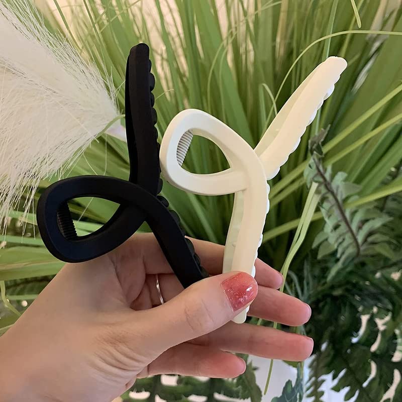 Shidara Large No Slip Matte Hair Claw Clips for Women - Butterfly Jaw Clips for Thin, Fine & Thick Hair (Set of 4) | Perfect for Updos, Ponytails & Everyday Hairstyles